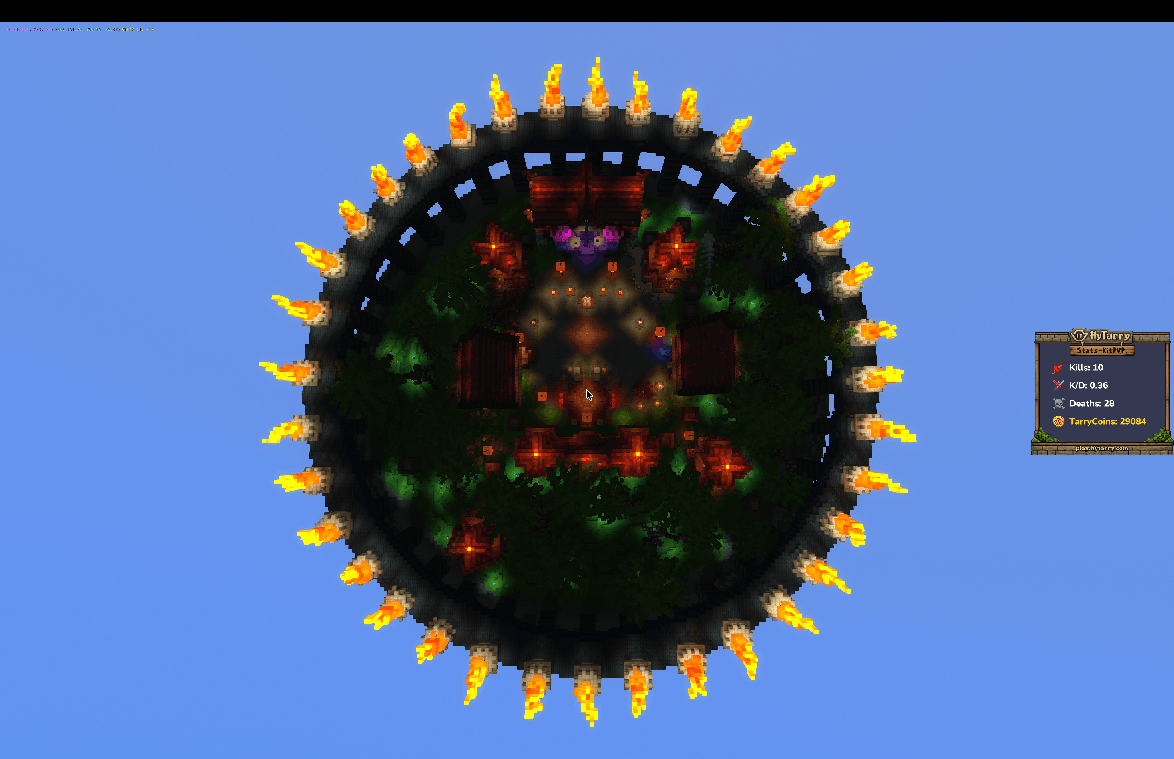 Скриншот сервера