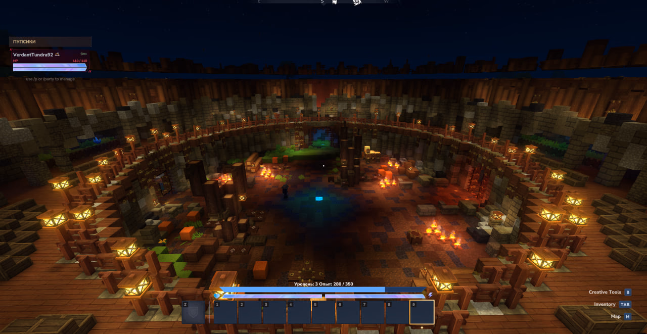 Скриншот сервера