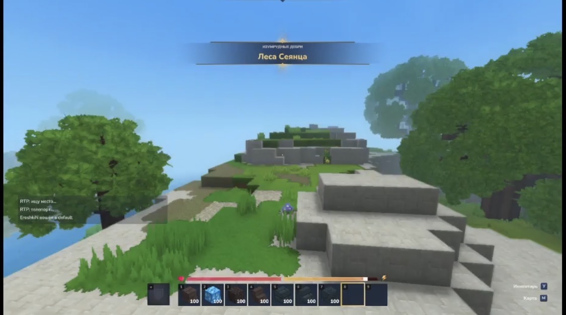 Скриншот сервера